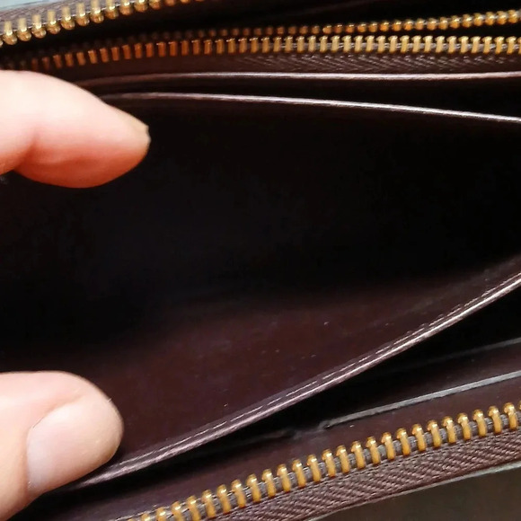 AUTHENTIC LOUIS VUITTON RED WINE COLORED WALLET lllq - Picture 14 of 16